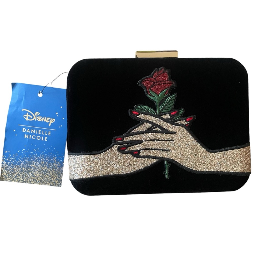 Danielle Nicole Disney Sleeping Beauty Clutch Handbag Purse Velvet NWT